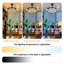 Ventilateur en cristal de 42 po avec éclairage coloré, haut-parleur intégré, télécommande et contrôle d'application, pales réversibles à 6 vitesses, ventilateur à DEL 3 couleurs à intensité variable avec mémoire de température de couleur-851601930
