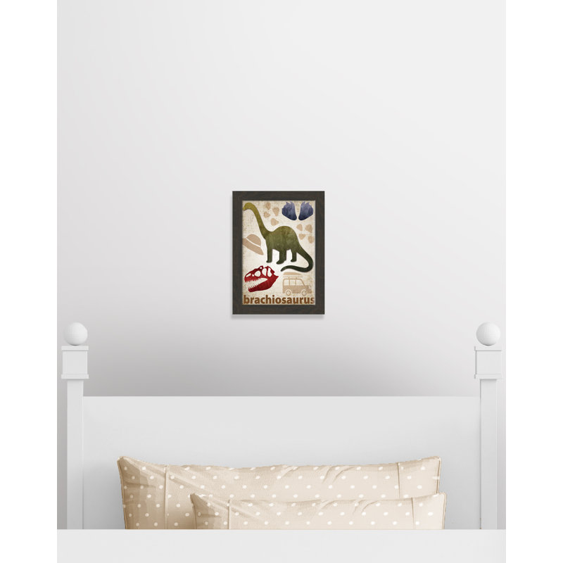 Adhésif décoratif dinosaures-03 ', H 16 po x l 12 po x P 0,625 po, Encadré plat à grain de bois noir