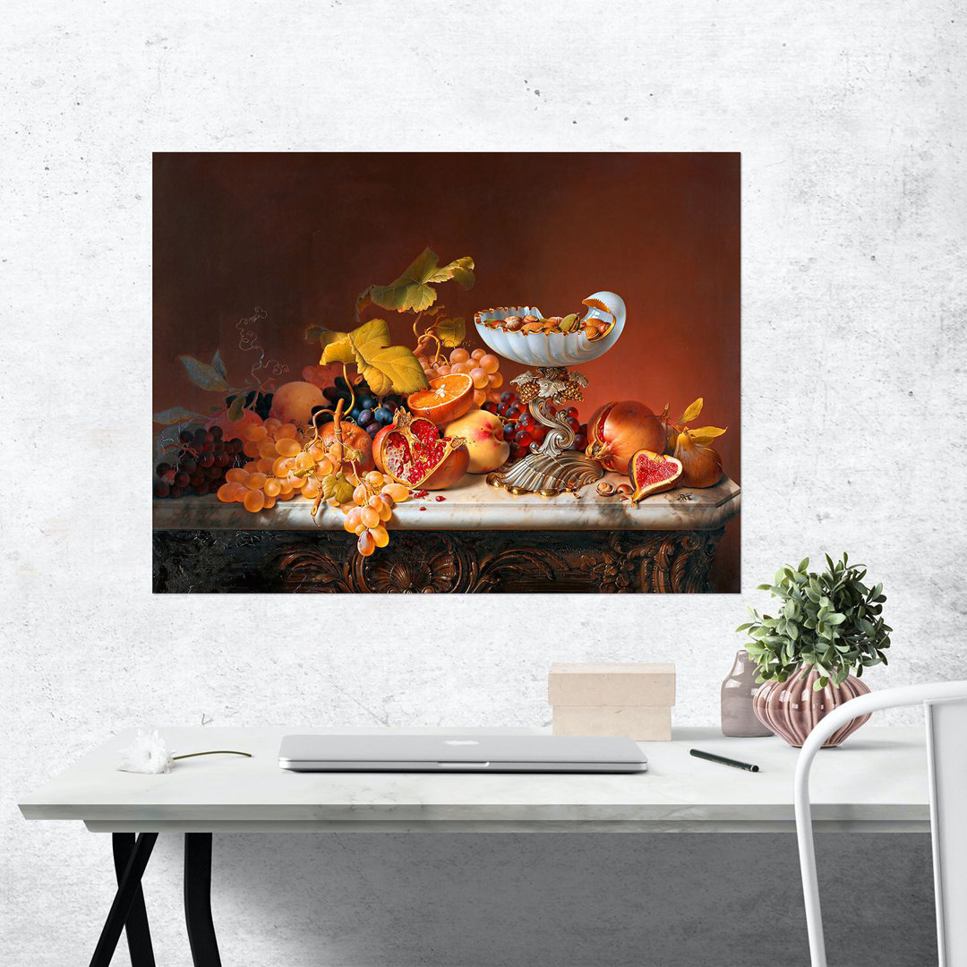 Poster Still Life With Fruits von Johann Wilhelm Preyer