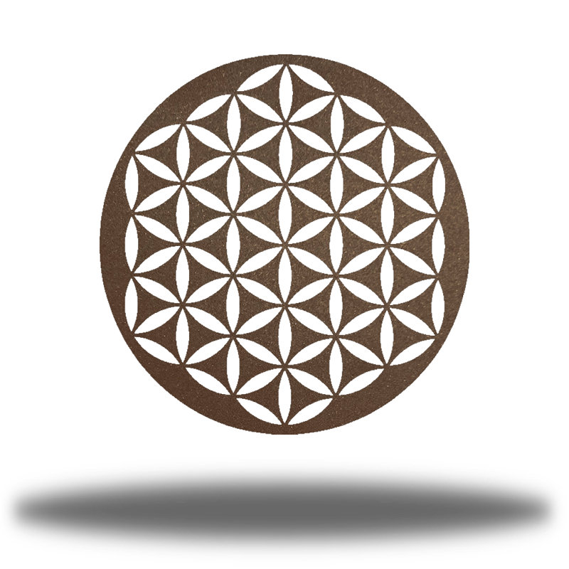 Décoration murale Infinity Mandala, H 30 po x l 30 po x P 0,0625 po, Rouille