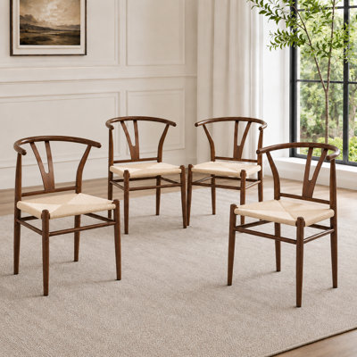 Chaises de salle à manger à dossier en Y de style Mid-Century