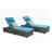 Outdoor Chaise Lounge Chair Set Of 2 With Adjustable Backrest, Table, And Cushions For Patio, Pool, And Garden Relaxation-1966260850-1966260861
