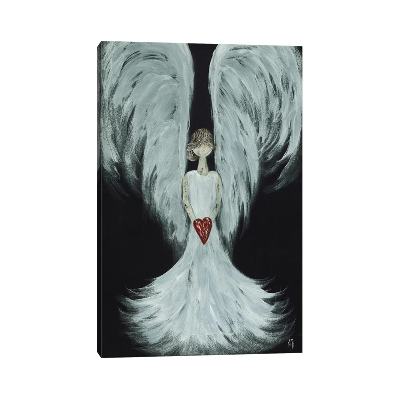 Heart Angel by Ashley Bradley - Gallery-Wrapped Canvas Giclée on Canvas, 20.32 cm H x 30.48 cm W, Wrapped Canvas