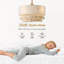 Ventilateurs de plafond 20 po avec lumières Fandelier, ventilateur de lustre Boho avec télécommande, 6 vitesses pour chambre à coucher, salon, chambre de bébé