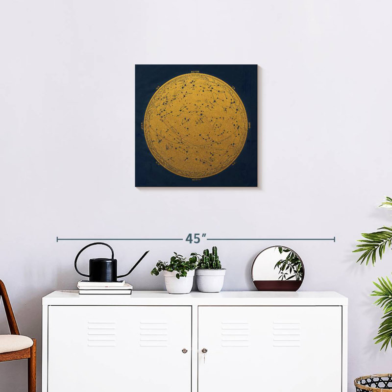 Oberle Antique Map Of The Night Sky, 20" H x 20" W