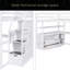 Lit mezzanine double avec bureau et tablettes, deux tiroirs intégrés, escalier de rangement-270122212