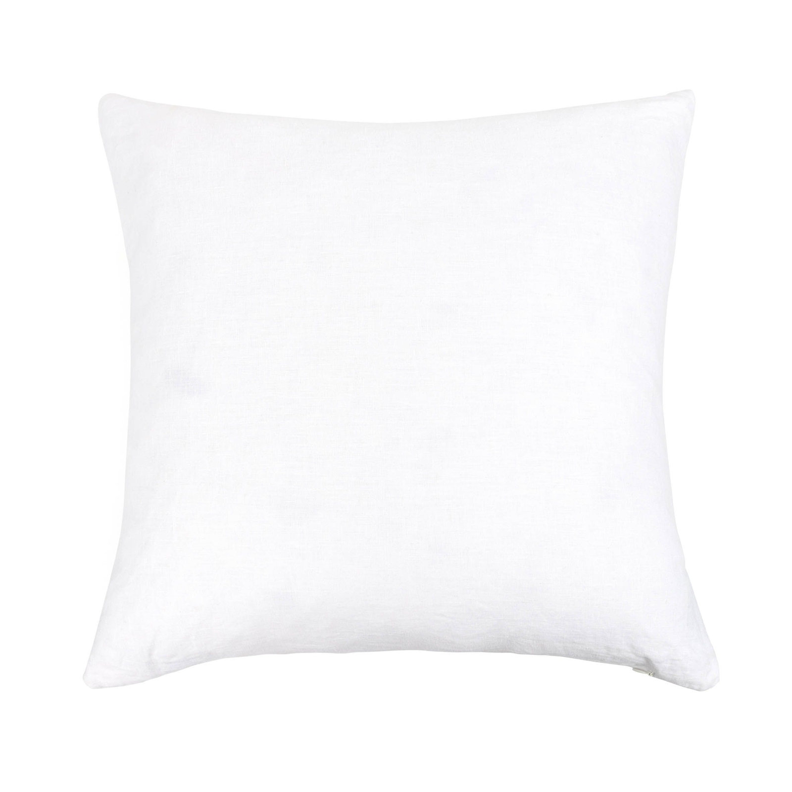 100% French Linen Pillow Sham, White, Square 26", Pillow Cover Only - No Insert