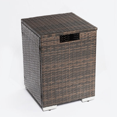 Modern Rattan Propane Tank