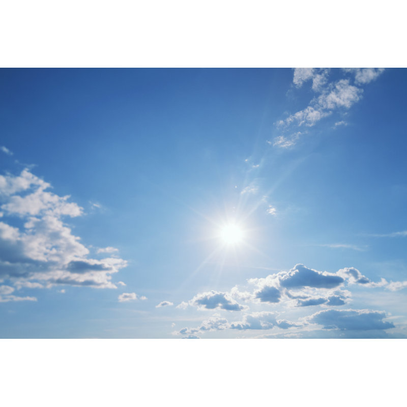 Summer Sky With Bright Sun by Rike_ - No Frame Art Prints on Canvas, 30cm H x 46cm W
