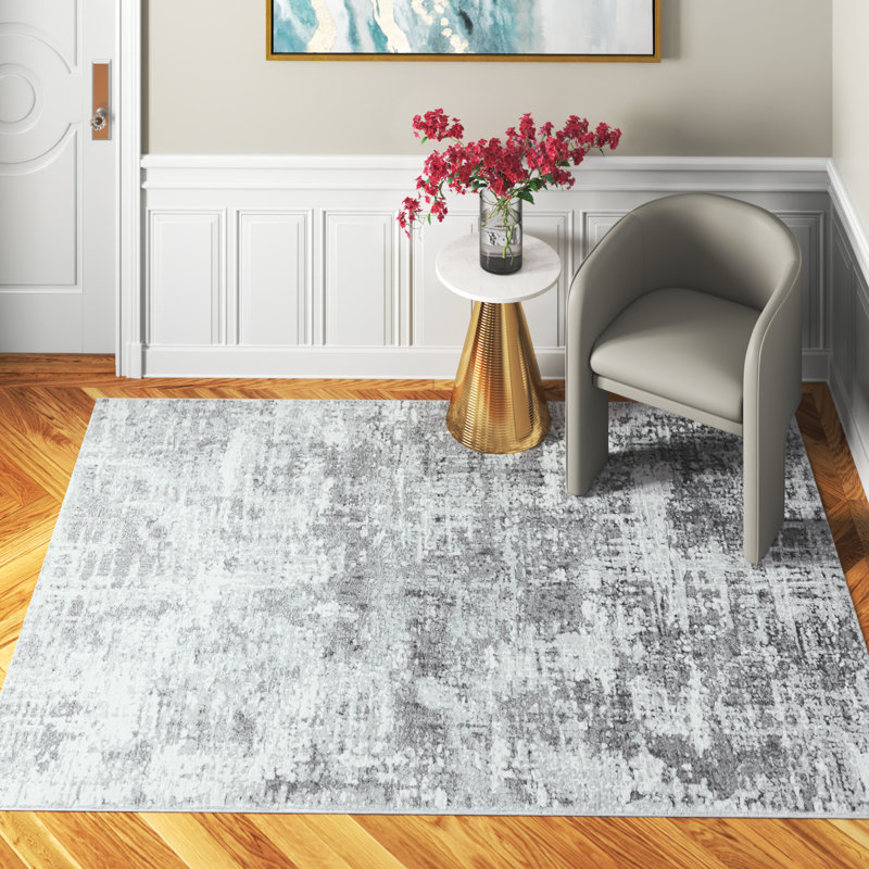 Aisha Metallic Flatweave Grey Rug, Rectangle 200 x 290cm