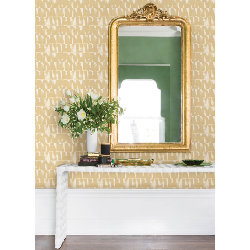Double rouleau abstrait jiyanna, Jaune