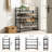 4-tier 20 Pair Stackable Shoe Rack With Expandable Shelves-2045720206