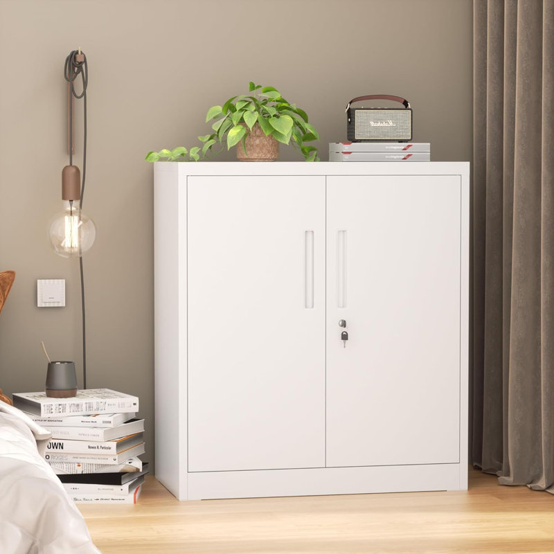 Iaconetti 32'' Wide 2 - Shelf Storage Cabinet, White