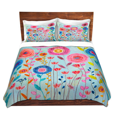 Ensemble de housse de couette en microfibre Sascalia Bloom