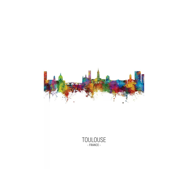 Toulouse France Skyline Portrait by Michael Tompsett - Wrapped Canvas Print, 152.5 cm H x 101.5 cm W