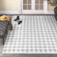 Lavande Plaid Wool Area Rug in Gray/White/Light Gray