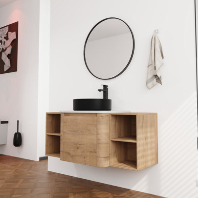 48'' Single Bathroom Floating Vanity With Quartz Top