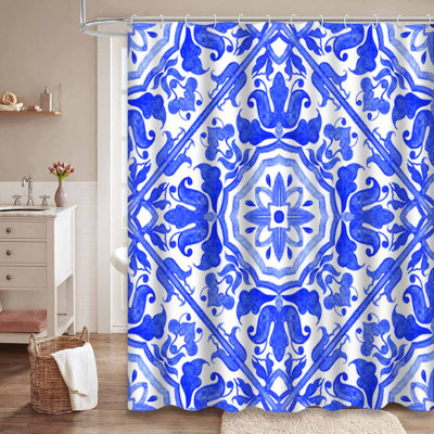 Rideau de douche Tiles Blue