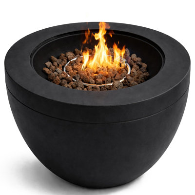 TABITI Lavish Garden & Patio Gas Fire Pit with Eco-Stone Finish