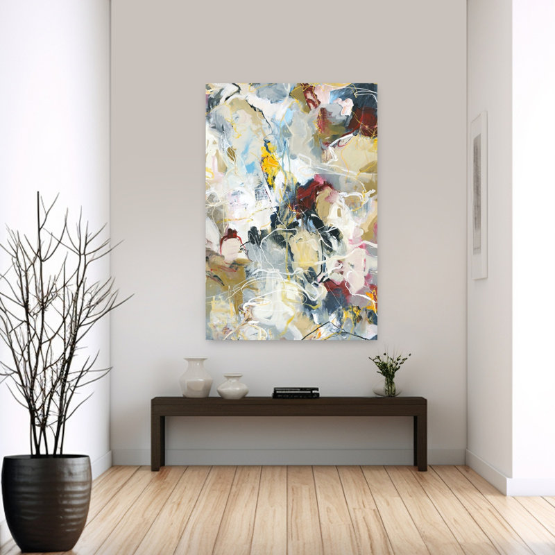 Art abstrait contemporain, H 60 po x l 40 po