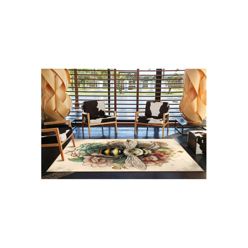 Tapis lavable multicolore, Tapis de couloir 3 pi 3 po x 6 pi 7 po