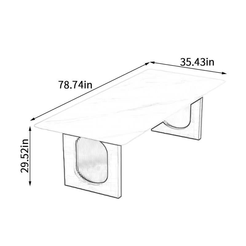 Salaya, Blanc / Gris, H 29,52 po x L 78,74 po x l 35,43 po
