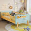 Lit simple pour enfants, lit plateforme simple en bois avec tête et pied de lit-121061642-121061641