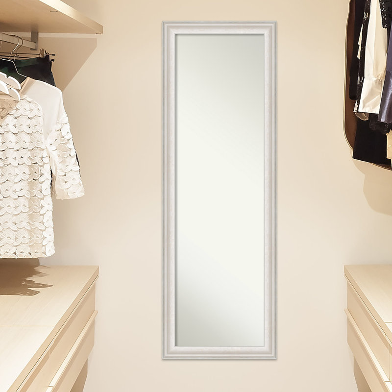 Miroir pleine grandeur Reshard Ridge, Argent blanc délavé, 52 po x 18 po