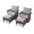 Joachin Swivel Wicker Outdoor Lounge Chair with Ottoman-556075192