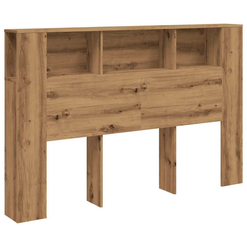 17 Stories Headboard Cabinet Engineered Wood, Kingsize (5'), Artisan Oak