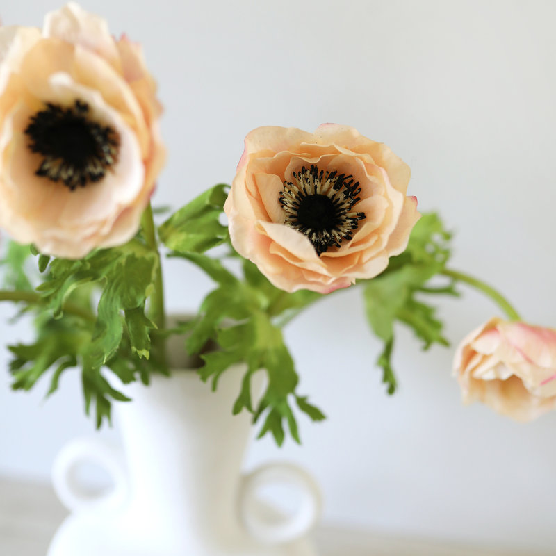 Real Touch Anemone Faux Floral, Peach