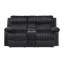 Canapé inclinable deux places Plush 522F79981EFF4A85A37B7BBA6D7F1054 Noir