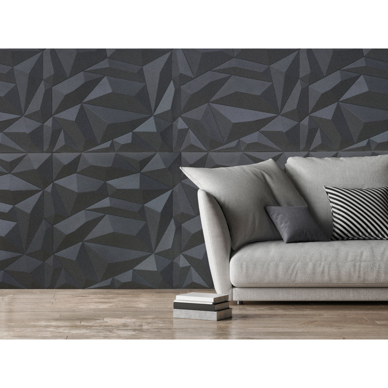 Panneau mural en vinyle Glacier 24 po x 24 po, Gris fumée