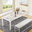 Grande table de salle à manger rectangulaire 78 po pour 6-8 personnes 78 po-1754573588