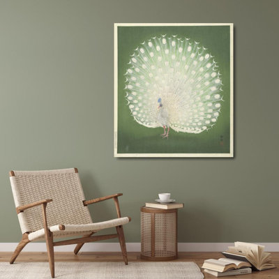 «Peacock» par Ohara Koson - Art mural sur toile tendue avec châssis