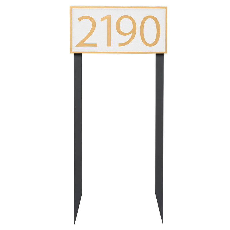 Rectangle Lawn Insert, Gold, White