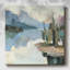 «Blue Majestic», impression sur toile-900300117