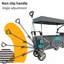 Wagon pliable à pousser et tirer avec auvent amovible, gris