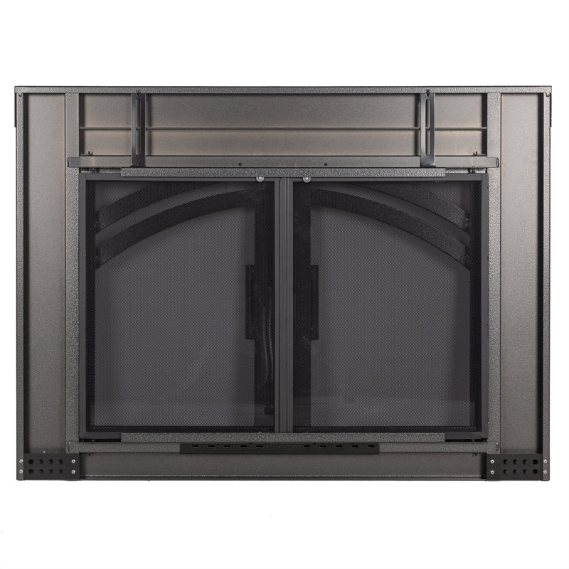 Porte de foyer en acier Betsi, H 31 po x l 43,5 po x P 0,95 po