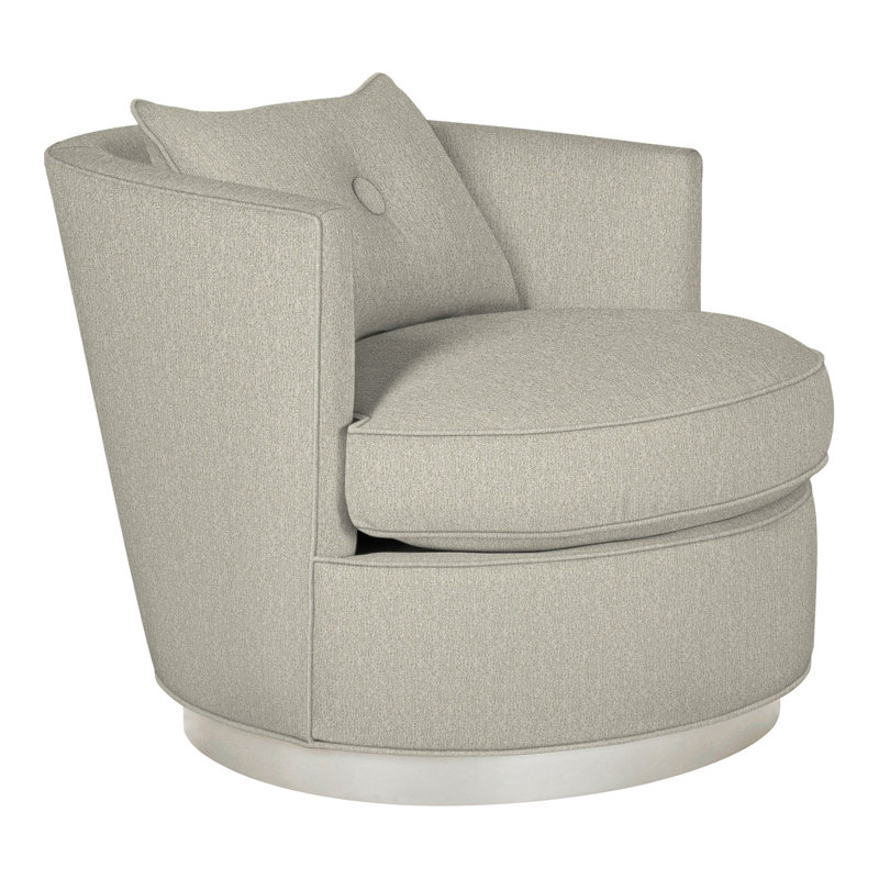 Michael Weiss 34" Bernadette Swivel Chair, Ian Smoke, Wrenn