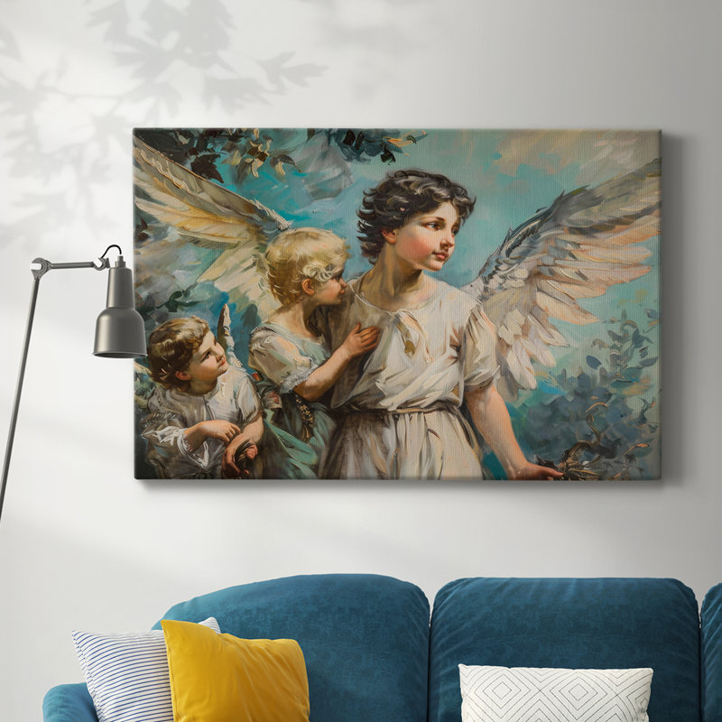 Angel CLxxviii - Toile tendue avec châssis Premium - Prêt à être accroché, H 32 po x l 48 po
