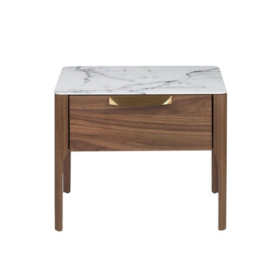 55cm W Manufactured Wood Bedside Table