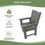 Chaise de patio en PEHD, gris