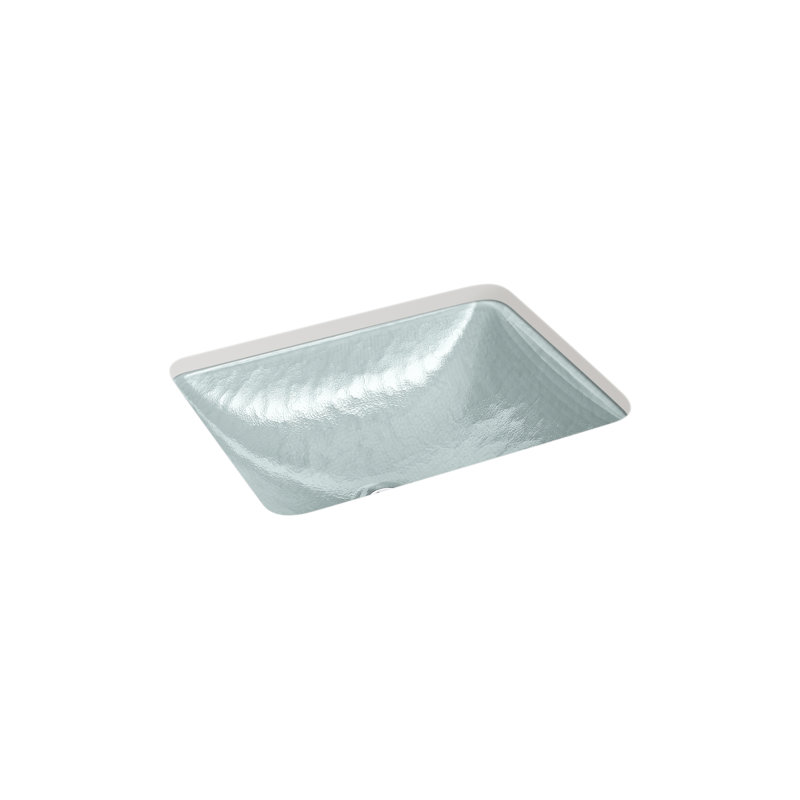Yepsen Glass Undermount Bathroom Sink, Green