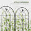 Ensemble de 2 treillis de jardin en métal, panneaux de treillis décoratifs, noir