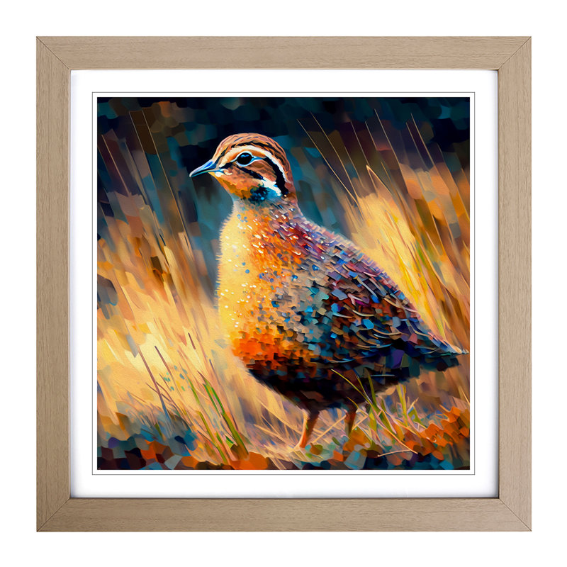 Partridge Neo - Framed Print, Oak