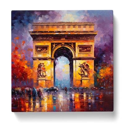 Arc De Triomphe Neo-Impressionism - No Frame Print