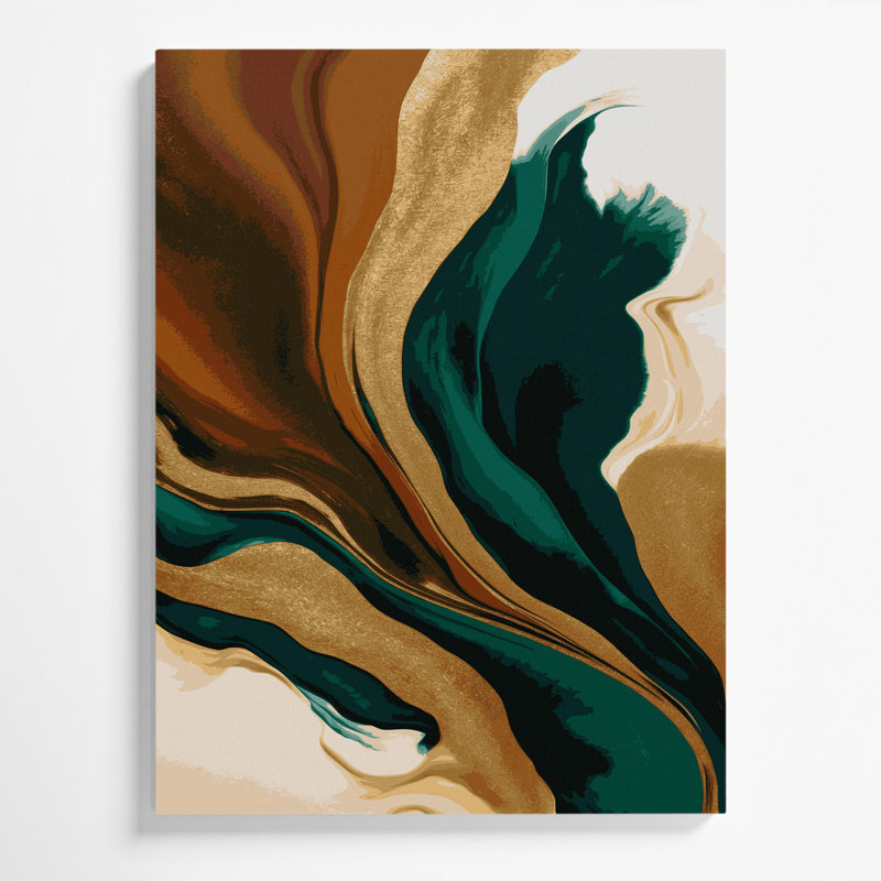 Art abstrait sur toile abstraite 69, H 18 po x l 12 po