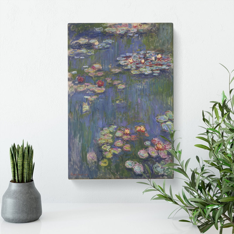 Water Lilies Lily Pond Vol.27 by Claude Monet - Wrapped Canvas, 60cm H x 40cm W x 3cm D