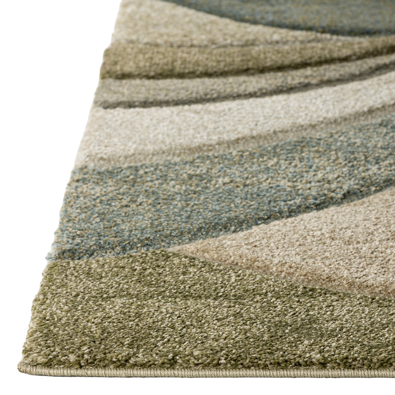 Caiomhe APA33 Green Rug, Rectangle 8' x 10'